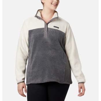 Columbia Pullover Dames, Benton Springs Half Snap Plus Size Grijs, 84DRUAGIN